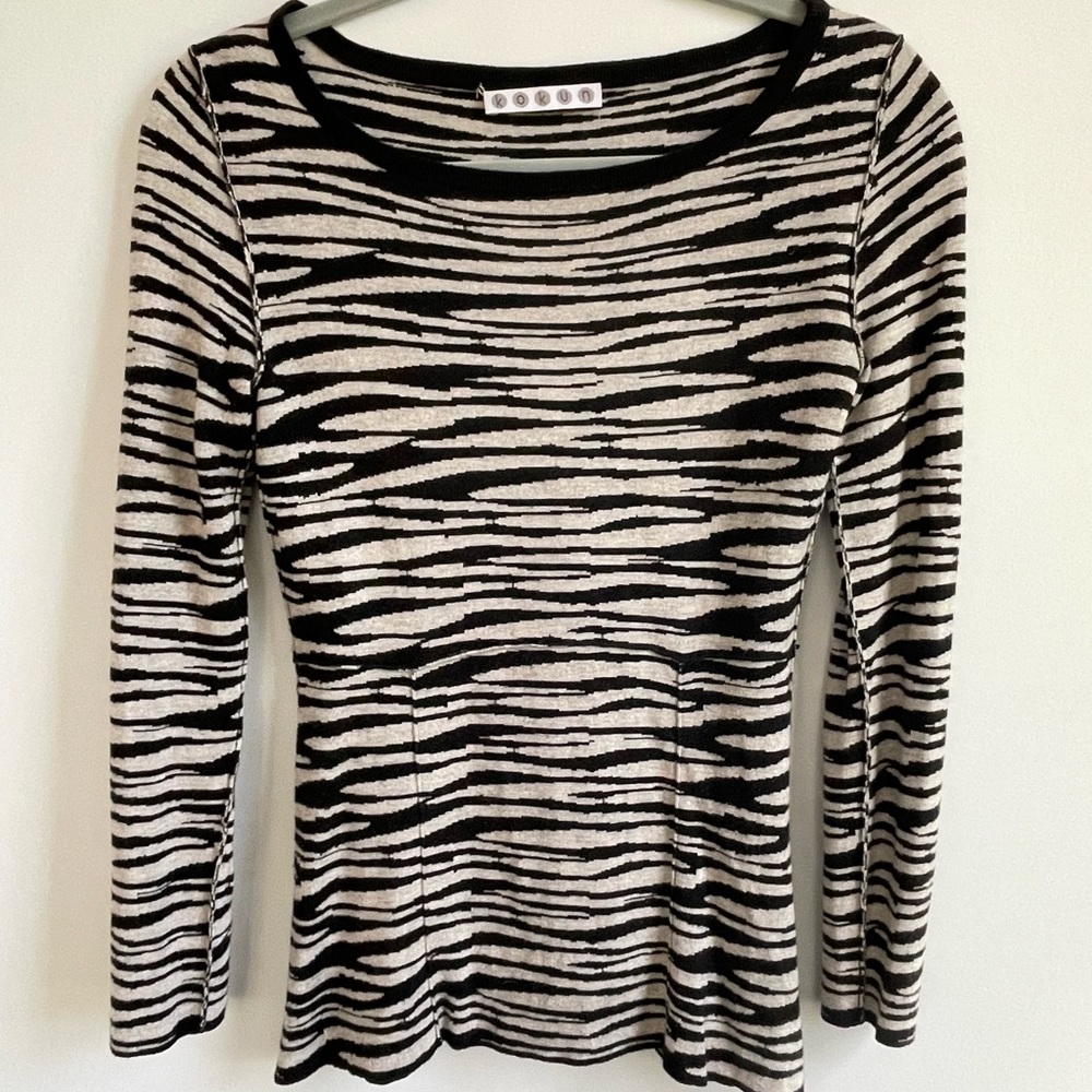 Kokun zebra print sweater